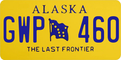 AK license plate GWP460