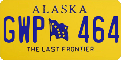 AK license plate GWP464
