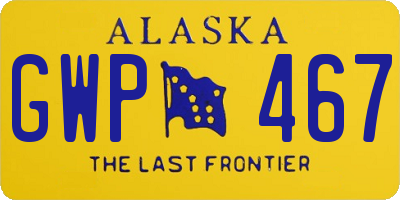 AK license plate GWP467