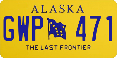 AK license plate GWP471