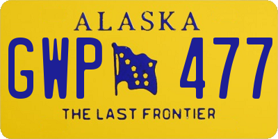 AK license plate GWP477