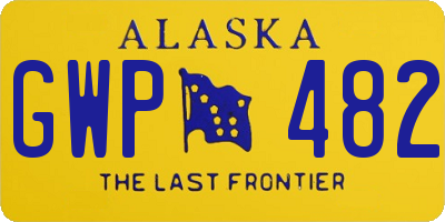 AK license plate GWP482