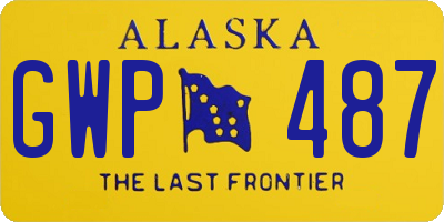 AK license plate GWP487