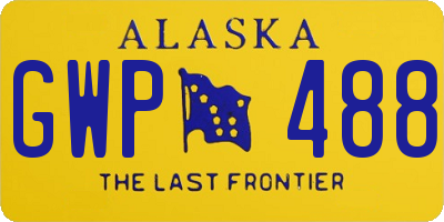 AK license plate GWP488