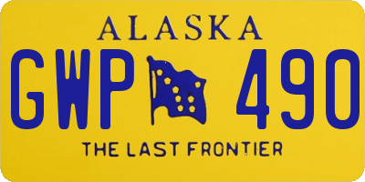 AK license plate GWP490