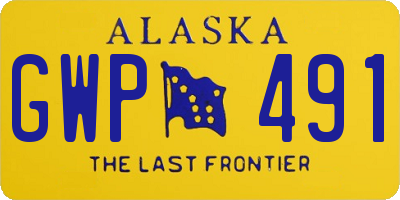 AK license plate GWP491