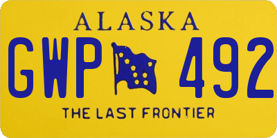 AK license plate GWP492