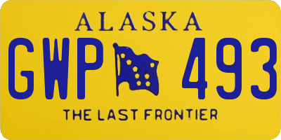 AK license plate GWP493