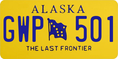 AK license plate GWP501