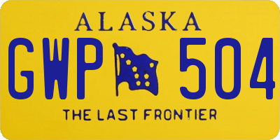 AK license plate GWP504