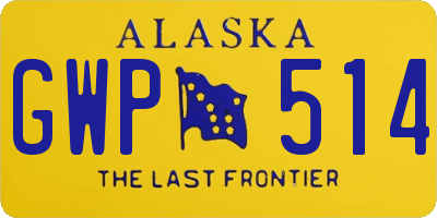 AK license plate GWP514