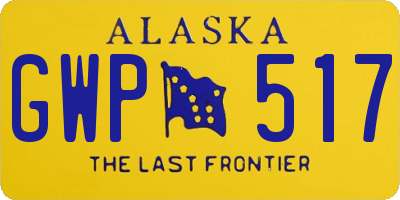 AK license plate GWP517