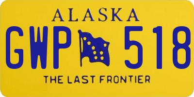 AK license plate GWP518