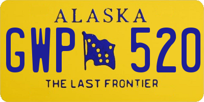 AK license plate GWP520