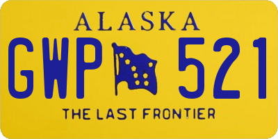 AK license plate GWP521