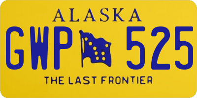 AK license plate GWP525