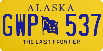 AK license plate GWP537