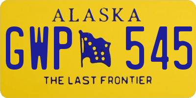 AK license plate GWP545