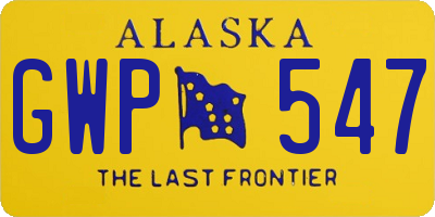 AK license plate GWP547