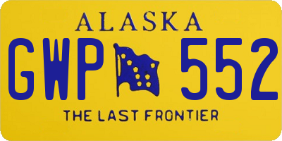 AK license plate GWP552