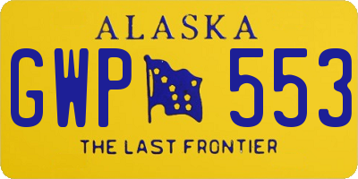 AK license plate GWP553