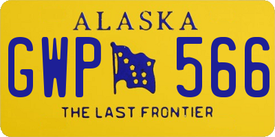 AK license plate GWP566