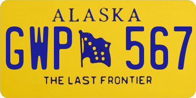 AK license plate GWP567