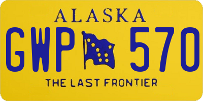 AK license plate GWP570