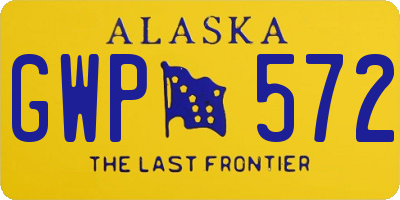 AK license plate GWP572