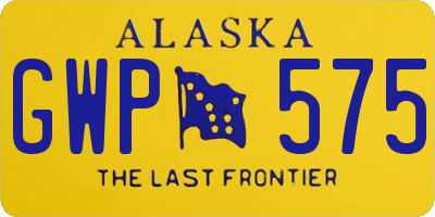 AK license plate GWP575