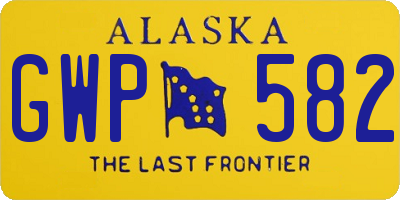 AK license plate GWP582