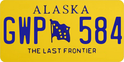 AK license plate GWP584