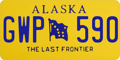 AK license plate GWP590