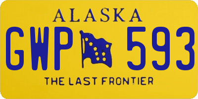 AK license plate GWP593