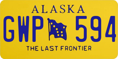 AK license plate GWP594