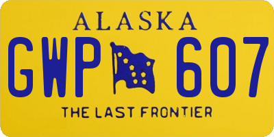 AK license plate GWP607