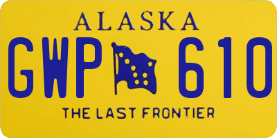 AK license plate GWP610