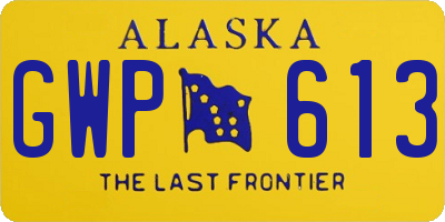 AK license plate GWP613