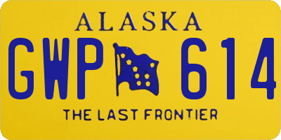 AK license plate GWP614