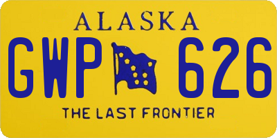 AK license plate GWP626