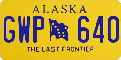 AK license plate GWP640
