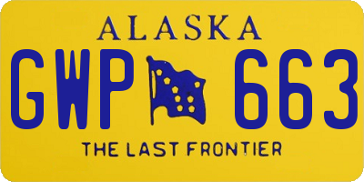 AK license plate GWP663