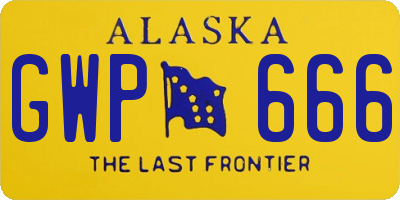 AK license plate GWP666