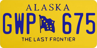 AK license plate GWP675