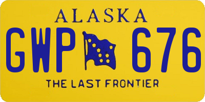AK license plate GWP676