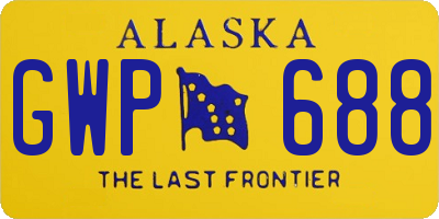 AK license plate GWP688