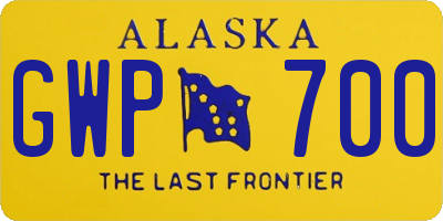 AK license plate GWP700