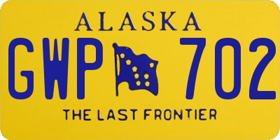 AK license plate GWP702