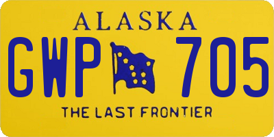 AK license plate GWP705