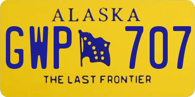 AK license plate GWP707